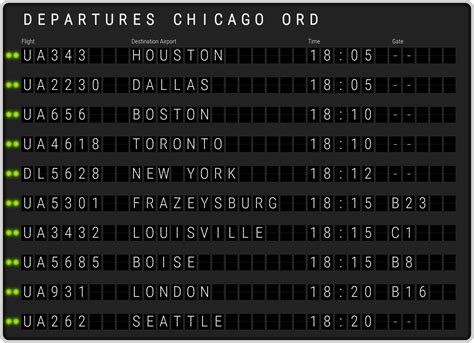 Chicago O'Hare Airport Departures [ORD] Flight Schedules & departure