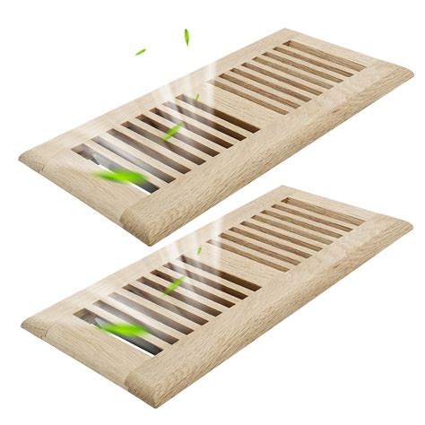 Snapklik.com : Howeall 2PC 4x10 Inch White Oak Wood Floor Register ...