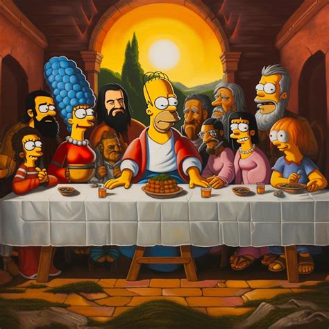 Image result for Simpsons Last Supper