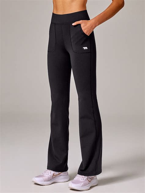 Womens Yoga Pants with Pockets. Running Bare Womens Activewear.