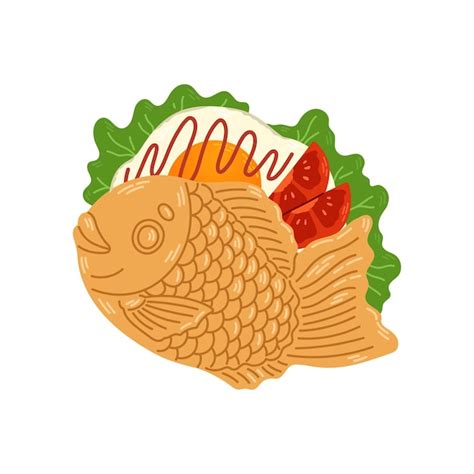 Japońska piekarnia z kanapkami Taiyaki. Ciasto w kształcie ryby z ...