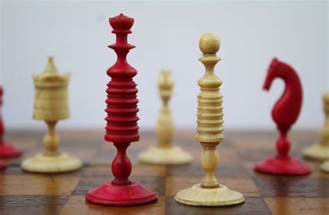 Rare antique chess set small chess set antique chess set vintage chess ...