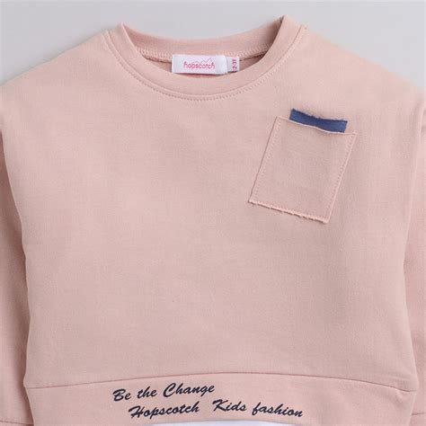 Shop Online Boys Pink Text Print Drop Shoulder Sweatshirt and Jeans Set ...