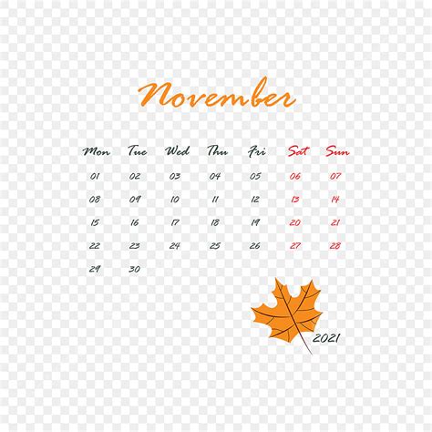 2021 日曆 11 月, 2021 年 11 月日曆, 2021年十一月, 2021年11月秋季日曆向量圖案素材免費下載，PNG，EPS和AI素材下載 - Pngtree