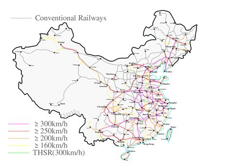 ملف:Rail map of China (high speed highlighted) WP.svg - المعرفة