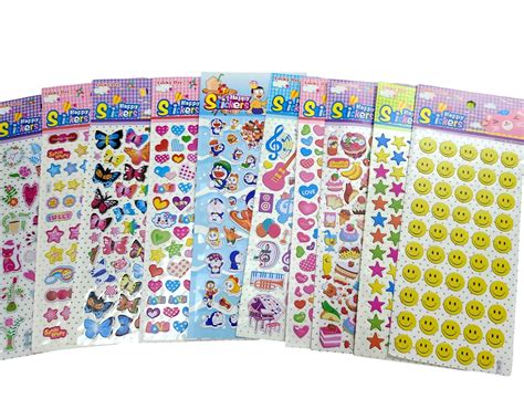 Paaroots 200+ Peel Off Viynl Stickers for Art and Craft Scrapbooking ...