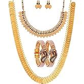 YouBella Jewellery Gold Plated Pearl Studded Wedding Bracelet Bangles ...