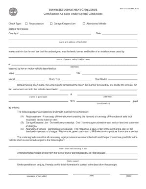 TN RV-F1312101 2020-2026 - Fill out Tax Template Online