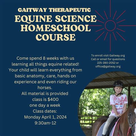 Equine Science Homeschool Course, GaitWay Therapeutic Horsemanship, Old ...