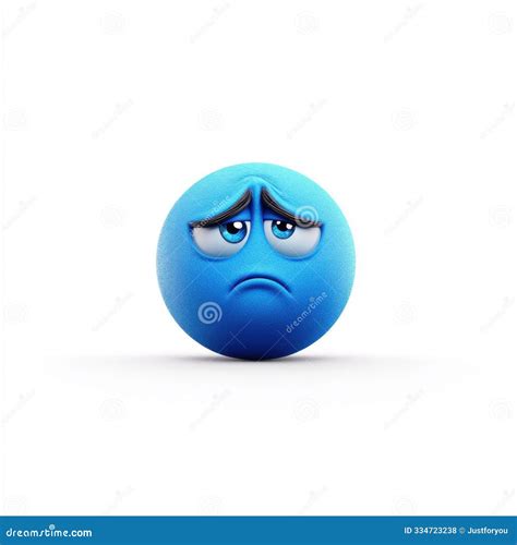 A Sad Blue Emoji Trapped In Ice, Conveying A Feeling Of Being Stuck Or ...