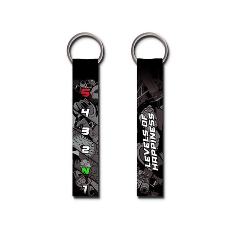RAW Polyester Levels Of Happiness Keytag | 1 Pc Keychain Bike/Car ...