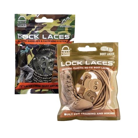 Buy LOCK LACES for Boots (2 Pair) Premium Heavy Duty Elastic No Tie ...