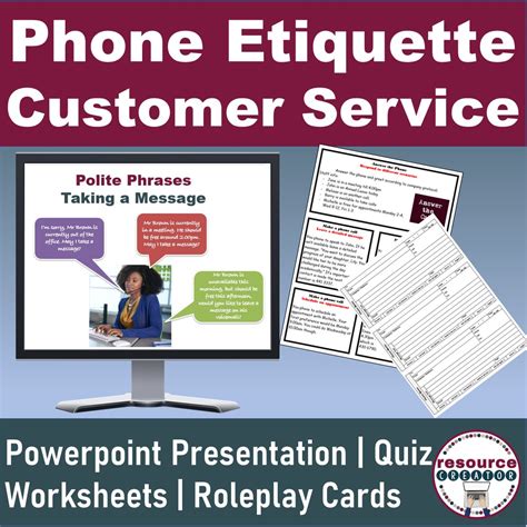 Telephone Etiquette Customer Service Skills PowerPoint and Activities ...