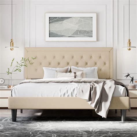 Hydraulic Bed: Hegg Tufted Upholstered Platform Bed – Studio GKW