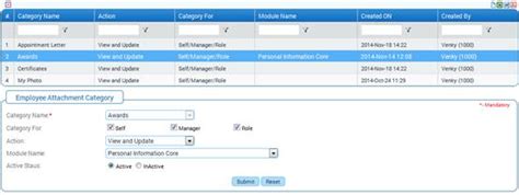 Employee Attachment Category Mapping