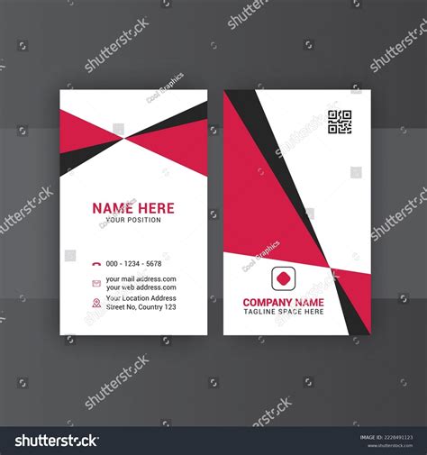 Vertical Business Card Design 的图像结果