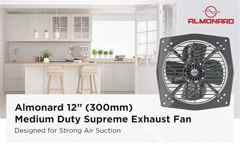 Almonard Exhaust Fan 12 Inch (305mm) - Medium Duty High Speed Exhaust ...