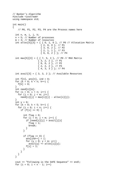 Bankers Algorithm in C 的图像结果