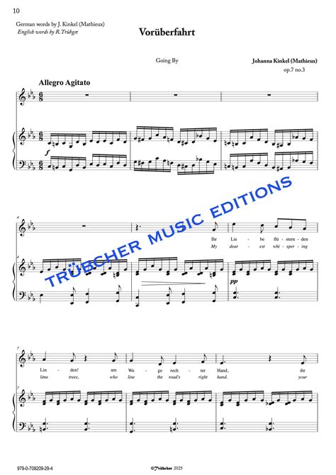 Johanna Kinkel : Six Songs / Lieder (op.7) in German & English