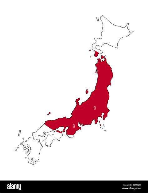 map and flag of japan Stock Photo - Alamy