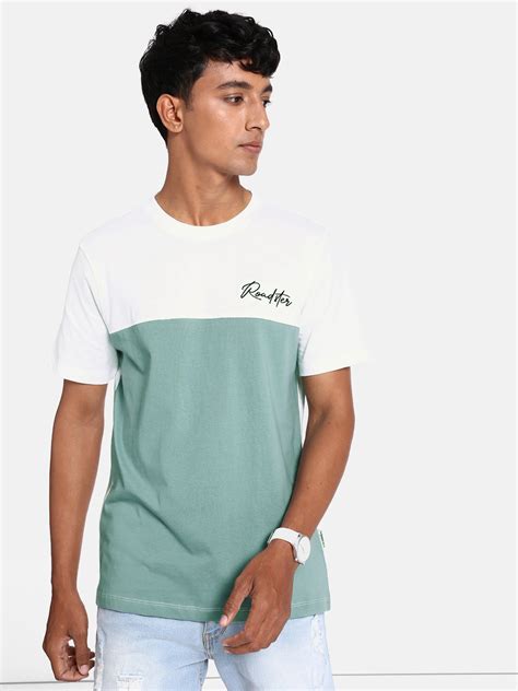 The Roadster Lifestyle Co. Men Snow White Pure Cotton Patched ...