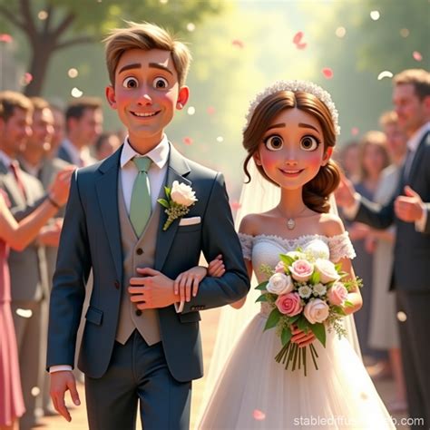 Couple in Celebration Disney Style | Stable Diffusion Online