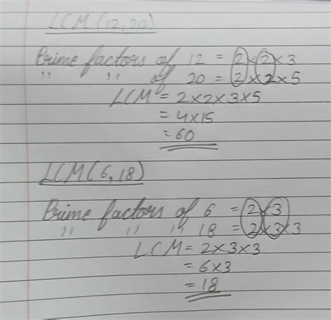 LCM of 12/20, 6/18, 3/24 - Brainly.in