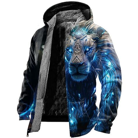 Men's Animal Lion Graphic Prints Hoodie Hoodies Sweatshirt Daily ...
