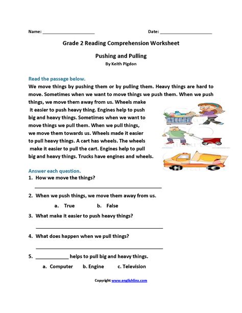 2Nd Grade Reading Comprehension Worksheets Pdf For Printable To — db ...