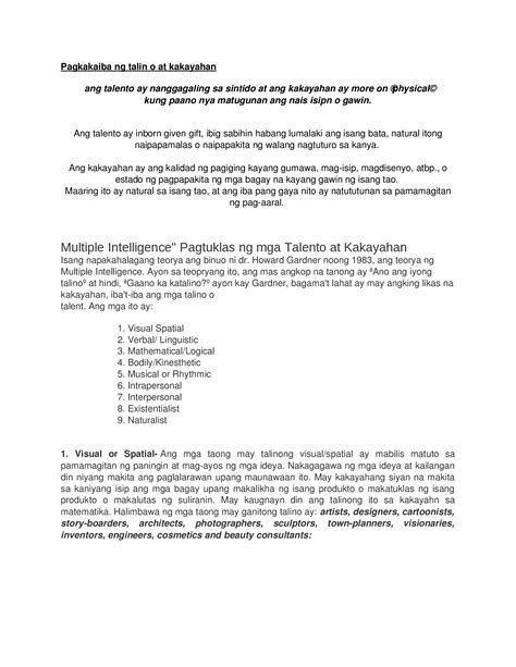 Image result for Multiple Intelligence Examples