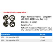 Buy Engine Harmonic Balancer - Compatible with 2002 - 2010 Dodge Ram ...