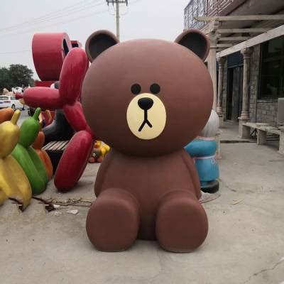 【玻璃钢卡通布朗熊雕塑加工厂家】价格_厂家-供应商网