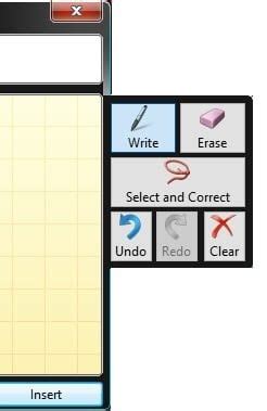 Math Input Tool 的图像结果