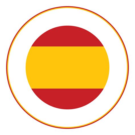Spain flag in circle 23288283 Vector Art at Vecteezy
