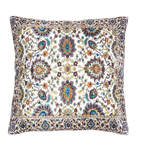 Symmetrical Floral and Geometric Cushion Cover