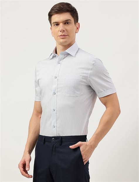 Buy Cotton Rich Striped Short Sleeves Shirt at Marks & Spencer