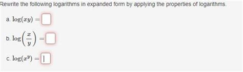 Writing Logarithms in Expanded Form 的图像结果