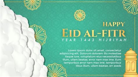 Eid ul fitr theme banner and greeting card template | Premium Vector