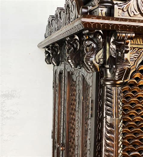 South Indian Style Hand Carved Solid Sheesham Wood Pooja Mandapam ...