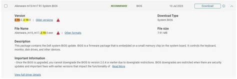 Image result for Alienware M15 R1 BIOS-Update