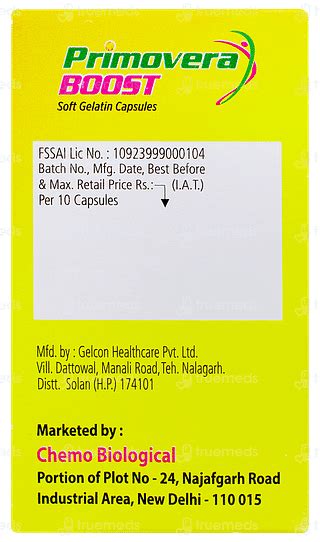 Primovera Boost Capsule 10 - Uses, Side Effects, Dosage, Price | Truemeds