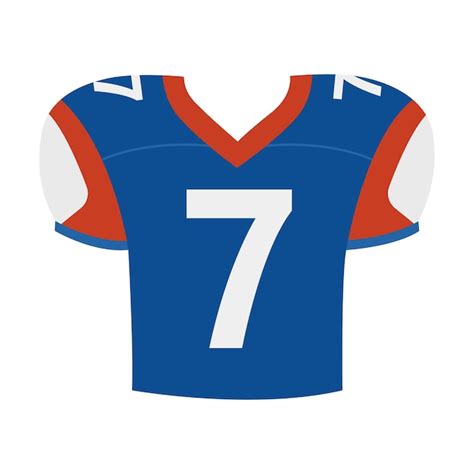 American football jersey with number 7 seven professional sports player ...