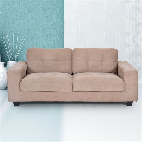 Royaloak Berlin Three Seater Sofa (Brown) : Amazon.in: Home & Kitchen