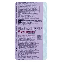 Pyrigesic 500 Tablet | Uses, Side Effects, Price | Apollo Pharmacy