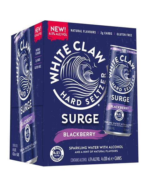 Buy White Claw Surge Hard Seltzer Blackberry 330ml Cans Online @Lowest ...