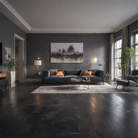Innovative Dark Grey Floor Living Room Ideas