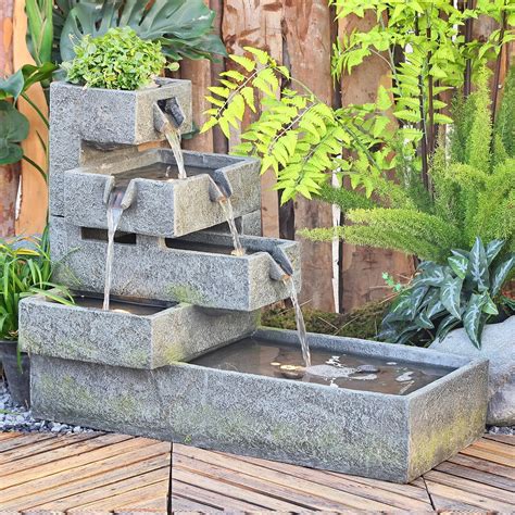 Amazon.com: Warm Garden Lincoln Outdoor Water Fountain Waterfall ...