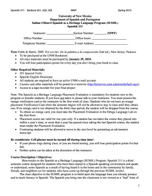 Fillable Online unm Department of Spanish and Portuguese - unm Fax ...