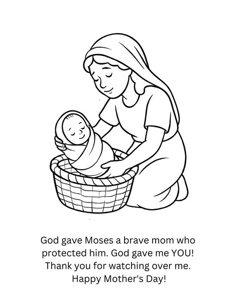 Baby Moses Mother's Day Card Craft (3 Options) - Tips of Wisdom