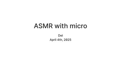 ASMR with micro — Teletype